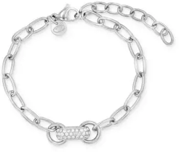 Tom Tailor Armband Edelstahl silber Zirkonia-Anh&auml;nger Damen (TT-B0102)