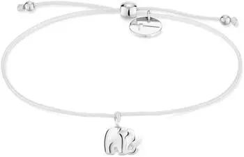 Tamaris Little Elephant Armband Edelstahl/Textil, silber/wei&szlig;, Damen (TJ-0598-B-17)