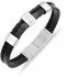 Police Unity Herrenarmband Edelstahl, Leder, schwarz (PEAGB0040701)