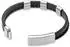 Police Unity Herrenarmband Edelstahl, Leder, schwarz (PEAGB0040701)