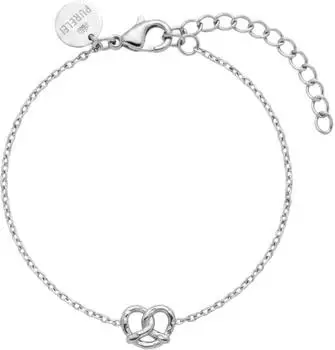 PURELEI Brezel Armband Edelstahl 14K vergoldet, verstellbar 16-20cm