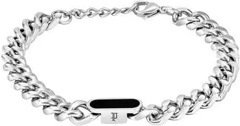 Police Vigor Armband Edelstahl mit Perlmutt (synth.), schwarz, Herren (PEAGB0079901)