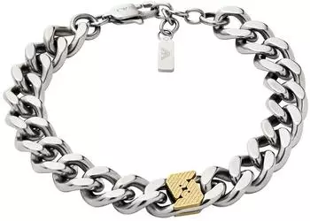 Emporio Armani Herrenarmband zweifarbig Edelstahl Karabinerverschluss (EGS3186040)