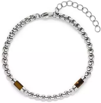 s.Oliver Herren-Armband Edelstahl mit Tigerauge
