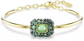 Swarovski Sublima Armreif, Oktagon-Schliff, gr&uuml;n, 18K goldbeschichtet (5758457)