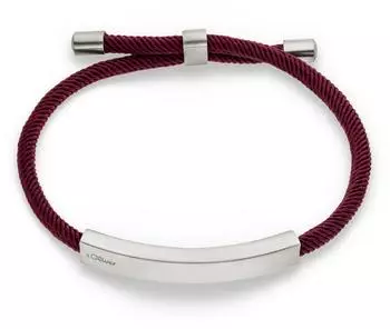 s.Oliver Armband "Schmuck Geschenk Edelstahl Rope" burgund, Herren, 23cm (19613243-0)