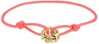 Liebeskind D-Link Mini Stoffarmband Edelstahl IP Gold, Damen (LJ-1646-B-21)