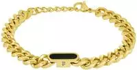 Armband POLICE "Vigor", gold (gelbgoldfarben, schwarz), Armb&auml;nder, Herren,...