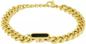 Police Vigor Herrenarmband, Edelstahl, gelbgoldfarben-schwarz (PEAGB0079902)