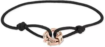 Liebeskind The D-Link Mini Stoffarmband Damen, roségold/schwarz (LJ-1645-B-21)