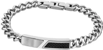 Lotus Silent Impact Herrenarmband Edelstahl 316L, silber/schwarz (LS2058-2/1)