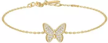 Ania Haie Sunny Sparkler Schmetterling Pavé-Armband, 14-karätiger Goldüberzug (B064-02G)