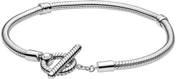 Pandora Moments T-Verschluss Schlangen-Gliederarmband silber 20 cm