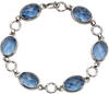 Jamelli Armband »925 Silber rhodiniert Quarz blau (beh.)«