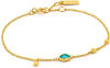 Ania Haie Ltd Ania Haie Turquoise Discs Armband (B014-01) gold