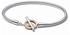 Pandora Signature Bicolor Logo T-Verschluss Schlangen-Gliederarmband 16 cm