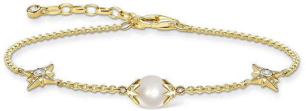 Thomas Sabo Armband Perle mit Sternen gold