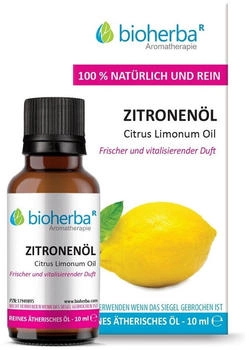 Bioherba Zitronenöl Citrus Limonum Oil Reines ätherisches Öl 10 ml