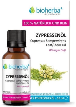 Bioherba Zypressenöl Reines ätherisches Öl 10 ml