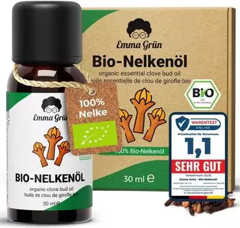 Emma Grün ätherisches Bio Nelkenöl naturrein & hochdossiert 30 ml