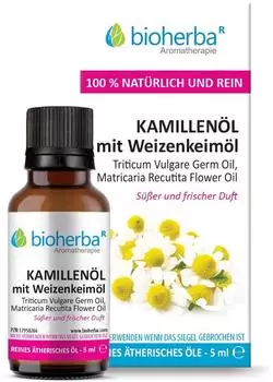 Bioherba Kamillenöl mit Weizenkeimöl 100 % Reine und Natürliche Öle 5 ml