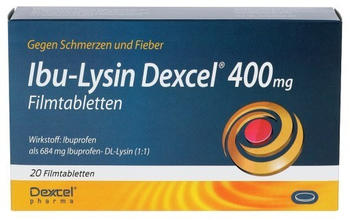 Ibu-lysin Dexcel 400 mg Filmtabletten (20 Stk.) Ibu-lysin Dexcel 400 mg Filmtabletten (20 Stk.)