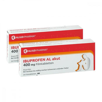 Ibuprofen AL Akut 400 mg Filmtabletten (2 x 20 Stk.)