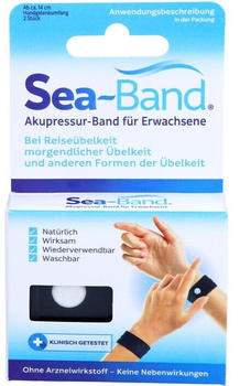 Sea-Band Akupressurband für Erwachsene schwarz (2 Stk.)