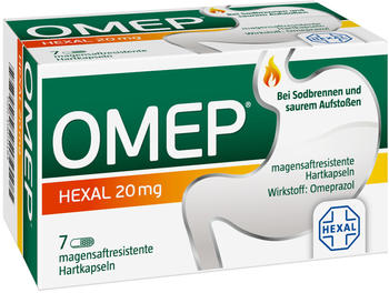 Omep 20 mg magensaftresistente Hartkapseln (7 Stk.)