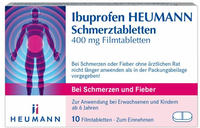 Heumann Ibuprofen Schmerztabletten 400 mg Filmtabletten 10 St