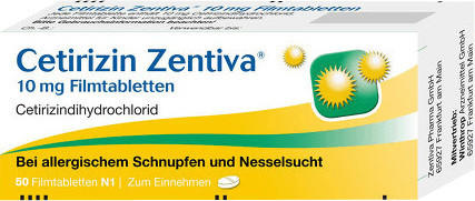 Cetirizin Zentiva 10 mg Filmtabletten