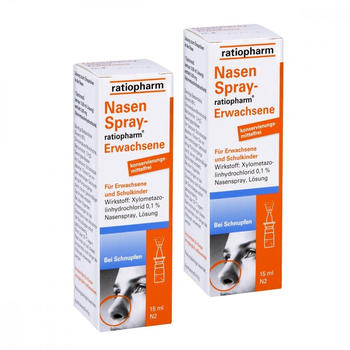 ratiopharm Nasenspray Erwachsene konservierungsmittelfrei (2x15 ml)