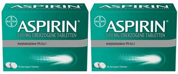 Aspirin 500 mg überzogene Tabletten (2x40 Stk.)