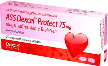 ASS Dexcel Protect 75 mg magensaftresistente Tabletten (20 Stk.)