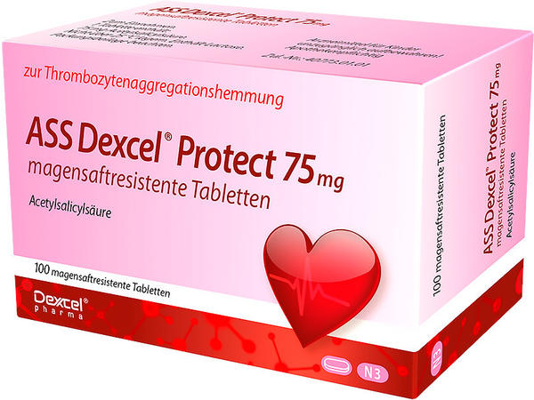 ASS Dexcel Protect 75 mg magensaftresistente Tabletten (100 Stk.)