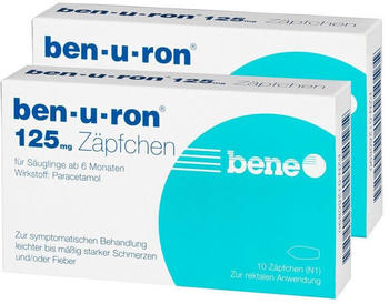 Benuron 125 mg Zäpfchen für Säuglinge (2x10 Stk.)