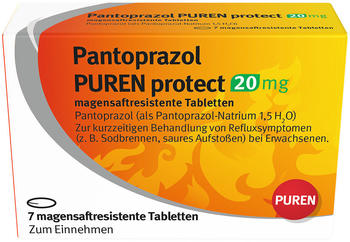 Pantoprazol Puren protect 20 mg magensaftr. Tabletten (7 Stk.)