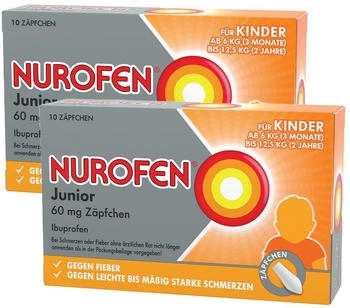 Nurofen Junior Z&auml;pfchen 60 mg (2x10 Stk.)