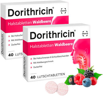 Dorithricin Halstabletten Waldbeere (2x40 Stk.)