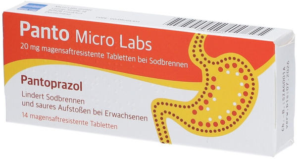 Panto Micro Labs 20 mg magensaftresistent Tabletten (14 Stk.)