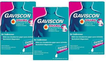Gaviscon Dual 500 mg / 213 mg / 325 mg Beutel (3 x 24 x 10 ml)