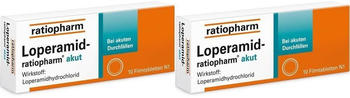 Loperamid Akut Filmtabletten (2x10 Stk.)