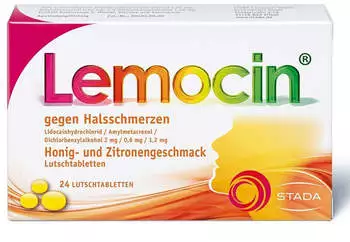 Lemocin gegen Halsschmerzen Honig-und Zitronengeschmack Lemocin gegen Halsschmerzen Honig-und Zitronengeschmack