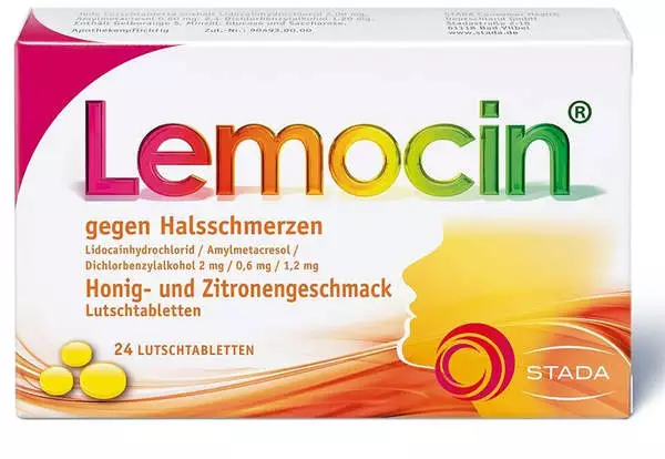 Lemocin gegen Halsschmerzen Honig-und Zitronengeschmack