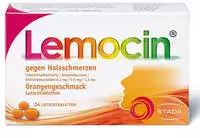 PZN-DE 17537371, Lemocin gegen Halsschmerzen Orangengeschmack Lut. 24 St