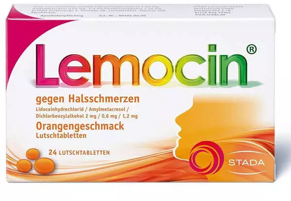 Lemocin gegen Halsschmerzen Orangengeschmack