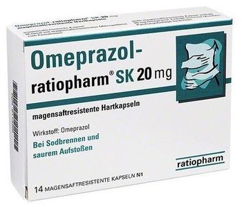 Ratiopharm OMEPRAZOL ratiopharm SK 20 mg msr.Hartkaps. 14 St