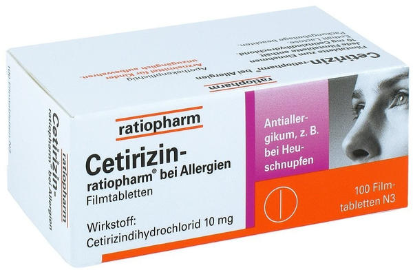 Cetirizin bei Allergien 10 mg Filmtabletten (100 Stk.)