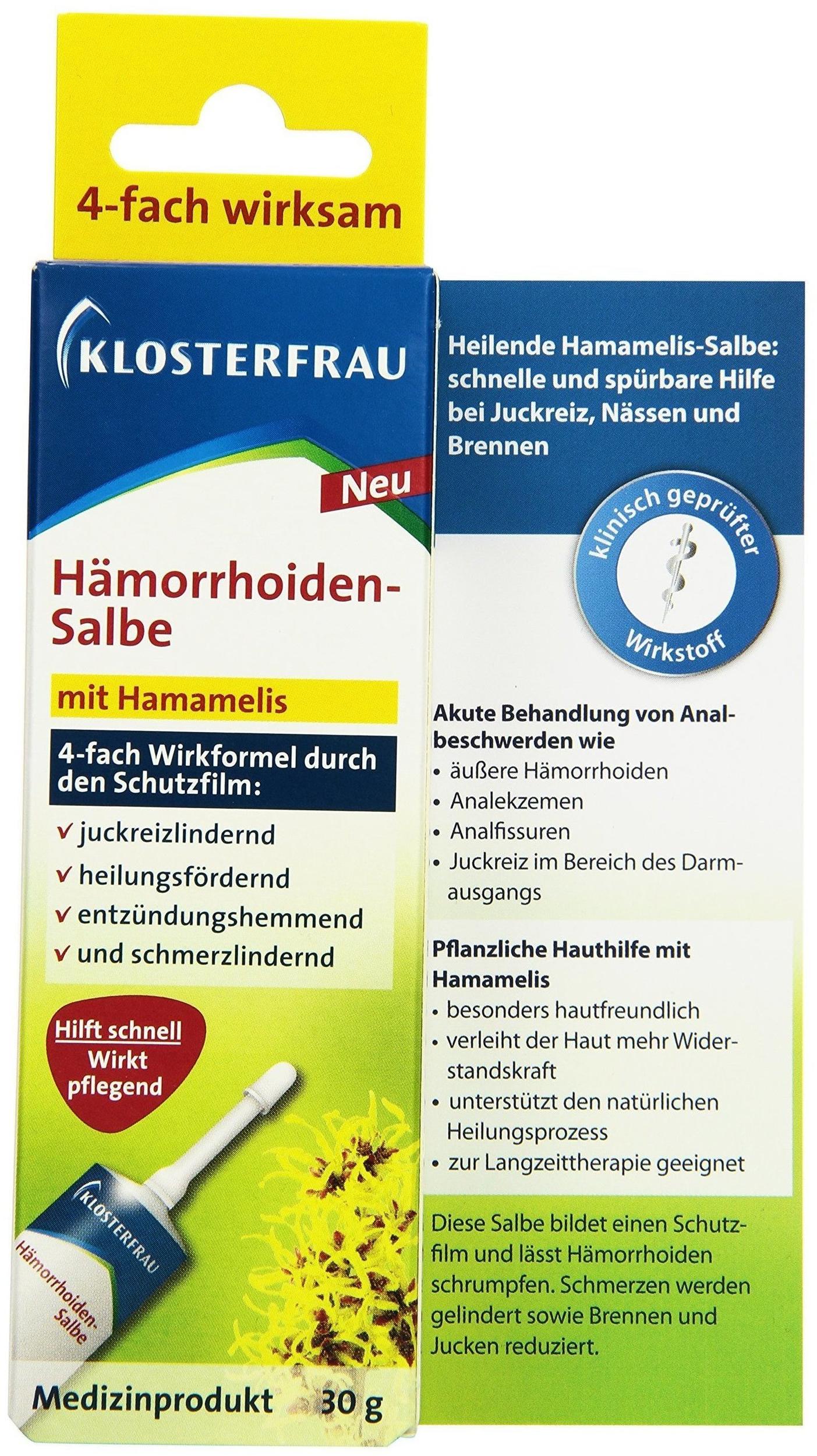 Klosterfrau Hämorrhoidensalbe (30g) Test TOP Angebote ab 4,38 € (März 2023)