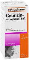 Cetirizin ratiopharm Saft 75 ml